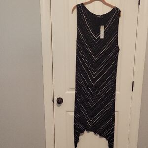 Apt. 9 Black and Silver Asymmetrical Sequin Dress